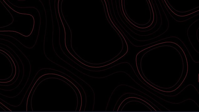 Abstract dark topographic contour lines forming smooth organic shapes on a black background