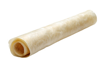 Fototapeta premium Culinary rice paper used for wrapping fresh ingredients isolated on transparent background