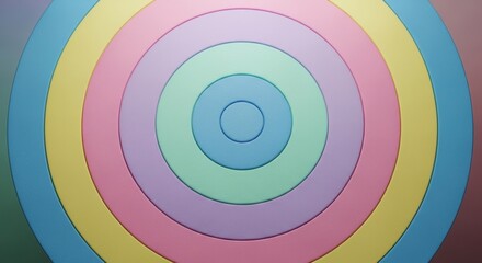 Pastel dream: concentric circles of serenity and whimsy creates a soothing hypnotic visual