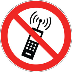 Mobiltelefone Verboten Schild – No Mobile Phones Sign.