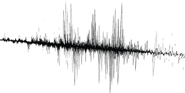 Seismograph reading shows seismic activity, representing earthquake waves and geological data analysis for research