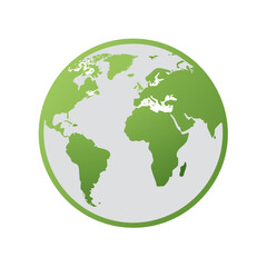 Vibrant green earth globe illustration symbolizing global connectivity environment and international unity