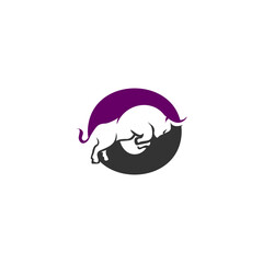 Bull Letter O Logo Vector, Al...