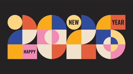 Happy new year 2026 . Greeting design with number of year. Vector illustration for greeting card, invitation, calendar