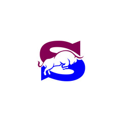 Bull Letter S Logo Vector, Al...