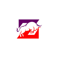 Bull Letter Z Logo Vector, Al...