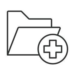 Obraz premium Clinical data icon in line design. clinical data, medical file, patient information, study documents, trial data on white background vector. Clinical data editable stroke icon