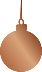 Obraz premium Copper Christmas Ornament Silhouette
