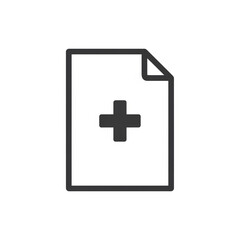 2D Document with plus sign icon