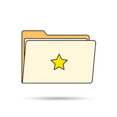 2D Folder with star icon