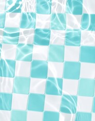 Underwater Pool Tiles With Rippling Sunlight - Abstract Texture