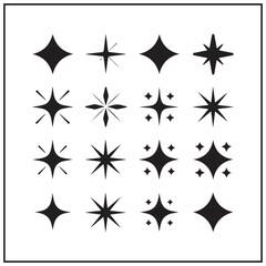 Obraz premium Sparkle Icon Vector Collection