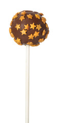 Sweet cake pop isolated on white. Christmas treat