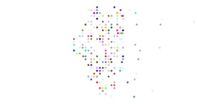 Professional Dots Particle Illinois Outline Formation