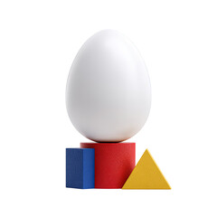 Egg on geometric shapes