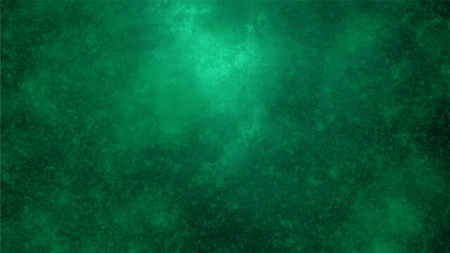 Dark Emerald Green Grunge Texture Background with Abstract Vintage Paper Style. Black-Green Smoke, Foggy Spotlight, Distressed Wall Surface, Ideal for Horror, Halloween, and Moody Artistic Design