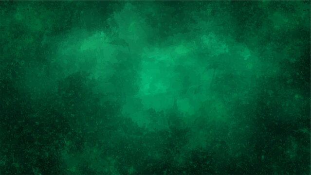 Dark Emerald Green Grunge Texture Background with Abstract Vintage Paper Style. Black-Green Smoke, Foggy Spotlight, Distressed Wall Surface, Ideal for Horror, Halloween, and Moody Artistic Design