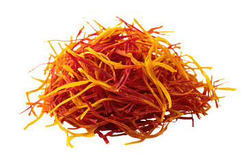 Fototapeta premium Pile of vibrant orange and red strands