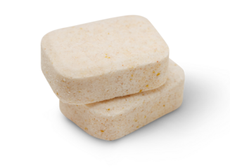 A pair of dishwasher tablets isolated on transparent background