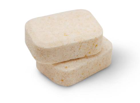 A pair of dishwasher tablets isolated on transparent background - Powered by Adobe