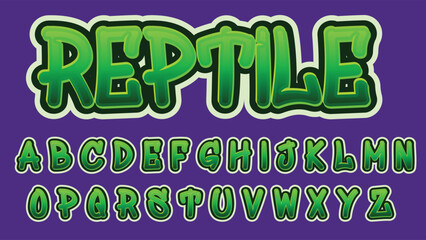 green tag graffiti style isolated letters