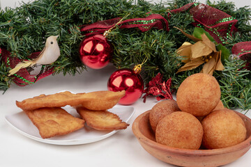 Fritter and flakes Colombian cuisine - Christmas tradition