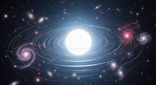 Galactic Dance of Stars and Galaxies - Powered by Adobe