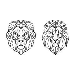 Obraz premium lion head vector