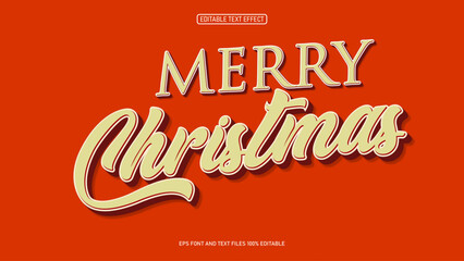 Merry Christmas 3D vintage style text effect