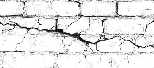 Abstract black and white cracked wallpaper with distressed cement surfaces texture .grunge cracked texture template with scratched wall background .