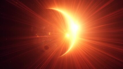 A radiant celestial body with a glowing corona is silhouetted against a bright star creating a luminous cosmic spectacle
- Powered by Adobe