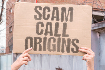 "Scam Call Origins" Fraudulent communications target consumers through various channels. SCAM. CALLS. FRAUDULENT. COMMUNICATIONS. CONSUMERS.
