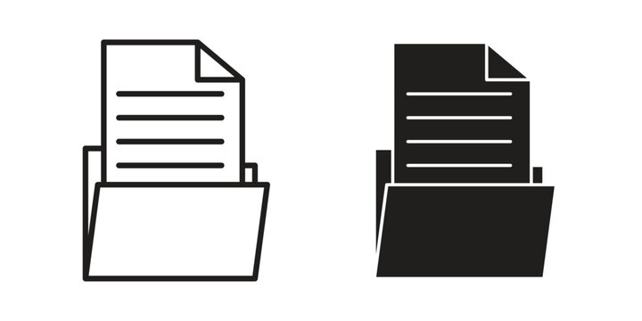 File icon in minimal flat, stroke style. suitable for graphic designs