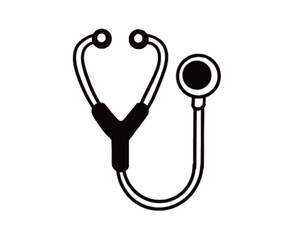 stethoscope icon vector