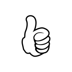 Cartoon Thumbs Up Hand sign icon