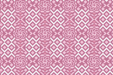 Obraz premium Geometric Lineart Flower Diamond Repeatable Ornamental Background Pattern