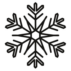 A complex snowflake isolated on, a symbol of winter season