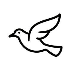 Obraz premium Dove in flight isolated on, a symbol of peace