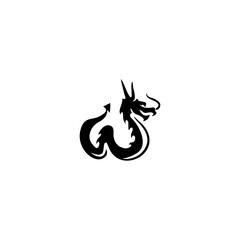 Naklejka premium Dragon Shaped Letter W Logo, ...