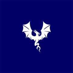 Elegant Flying Dragon Logo De...