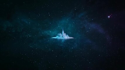 Exploring digital worlds: transition from real office to futuristic holographic cityscape - Powered by Adobe