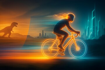 Obraz premium Time-Traveling Bicycle 