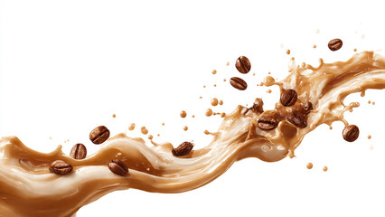 chocolate splash isolated on white background