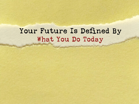 Motivational quote on torn paper with clean pastel background, ideal for business, mindset coaching, self-improvement, and goal setting visuals.