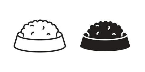 Pet food icon in minimal flat, stroke style. suitable for graphic designs