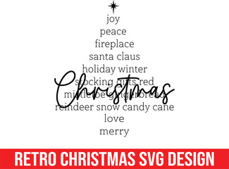 Retro christmas SVG Design