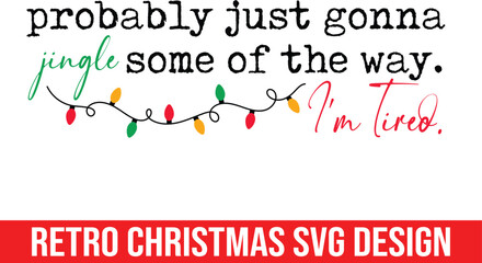 Retro christmas SVG Design