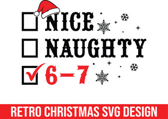 Retro christmas SVG Design