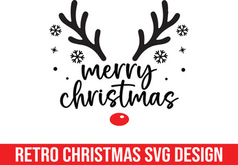 Retro christmas SVG Design