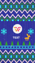 Christmas Knitting Sweater Logo Reveal &ndash; Vertical Holiday Animation